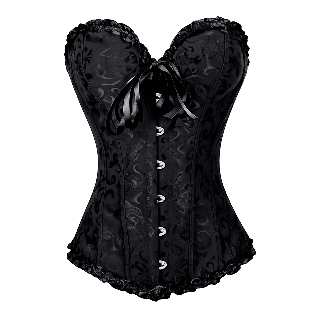 Corset Néo-Victorien Noir Bustier Vintage – Image 2