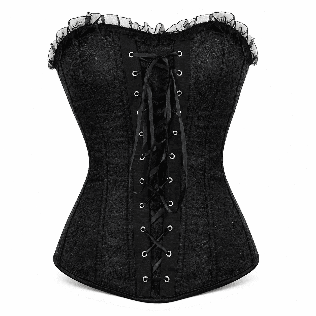 Corset Noir Néo-Victorien Grande Taille – Image 2