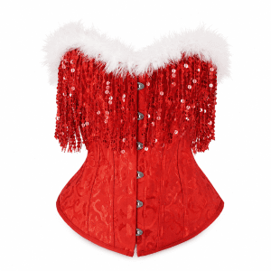 Corset Rouge Mère Noël à Paillettes