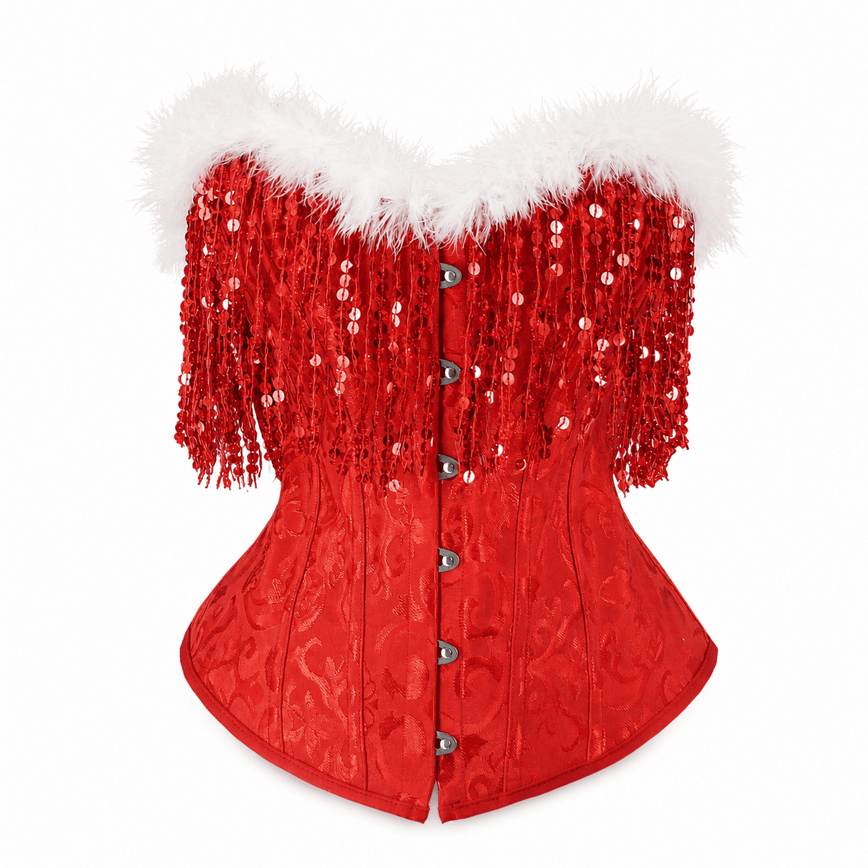 Corset Rouge Mère Noël à Paillettes