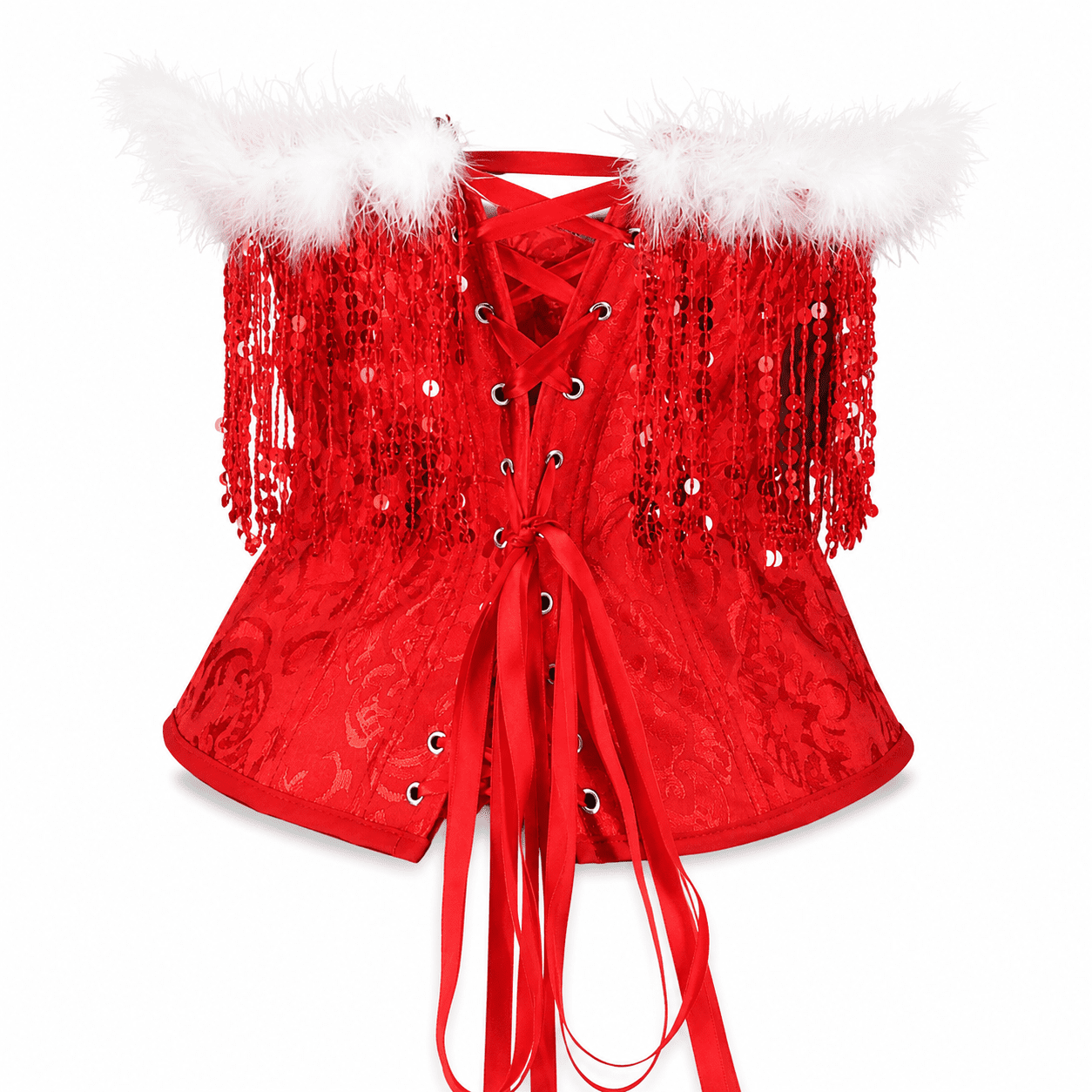 Corset Rouge Mère Noël à Paillettes – Image 2