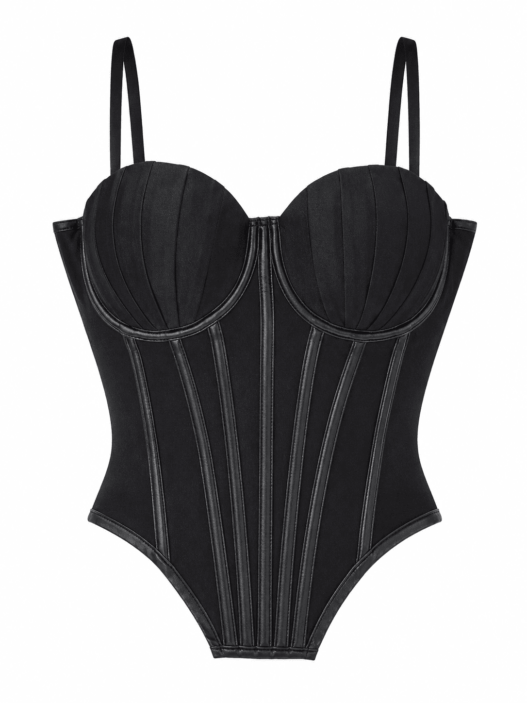 Corset Soutien-gorge Noir Bonnets Coquillage – Image 2
