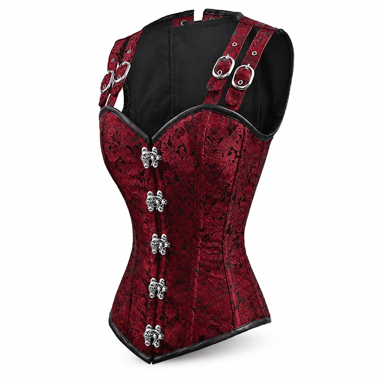 Corset Steampunk Bordeaux Bustier Pirate – Image 4