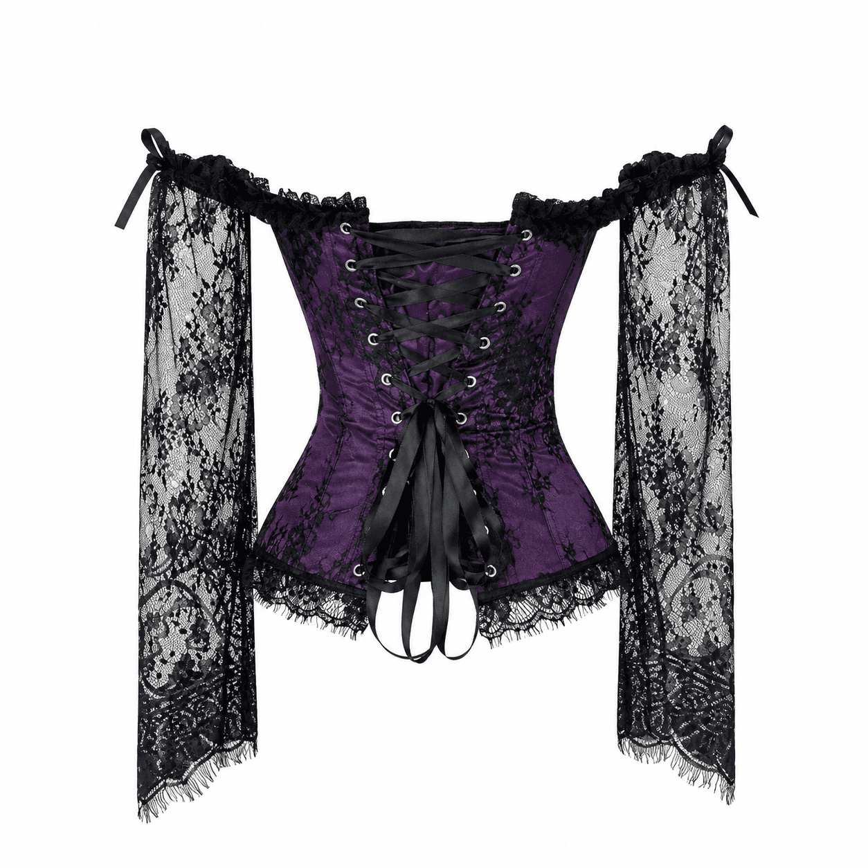 Corset Violet Manches Longues Grande Taille – Image 3