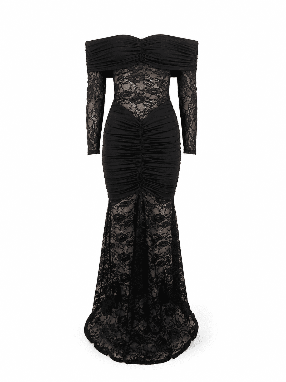 Robe Longue de Soirée Sirène Bustier Noir – Image 4