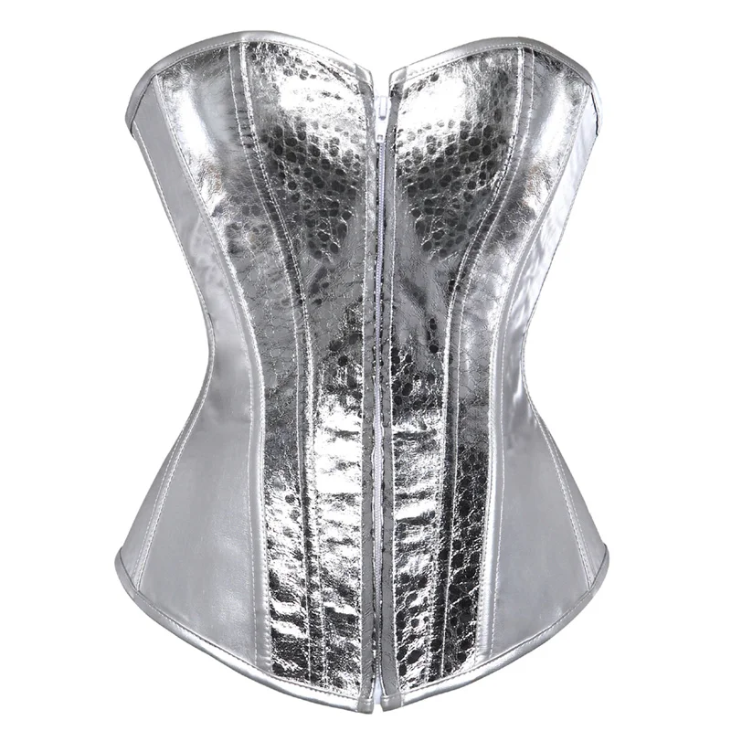 Corset Steampunk Argent Grande Taille 2XL-6XL – Image 2