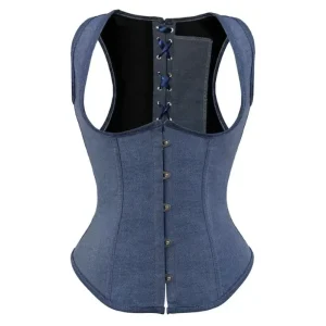 Corset Underbust Jean Bleu Grande Taille