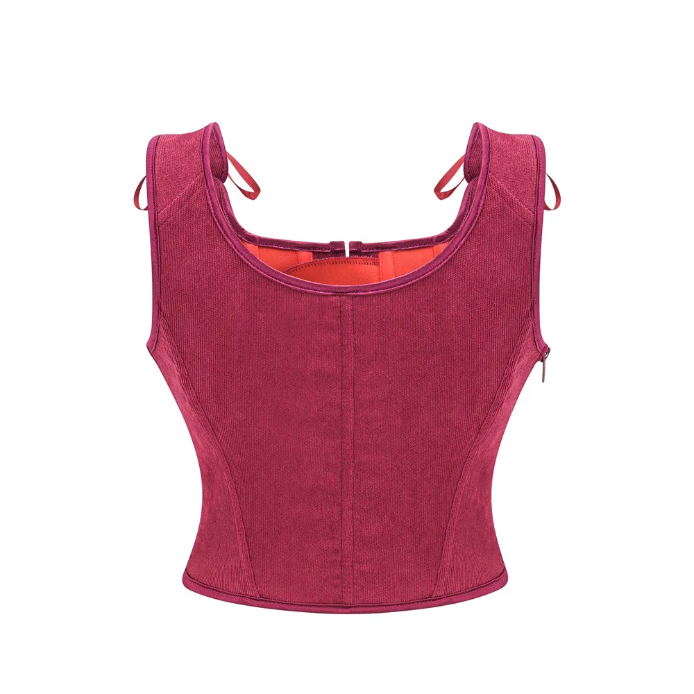 Bustier Corset Rouge style Velours – Image 3