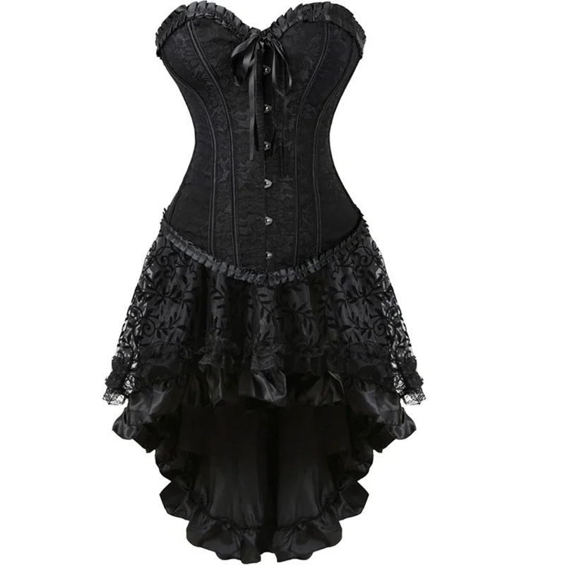 Robe Corset Gothique Noire Grande Taille – Image 2