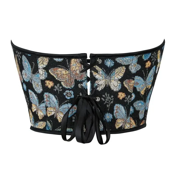 Corset Bustier Renaissance Brocart Papillon – Image 3