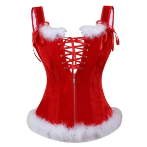 Corset Rouge Mère Noël Grande taille 2XL-6XL