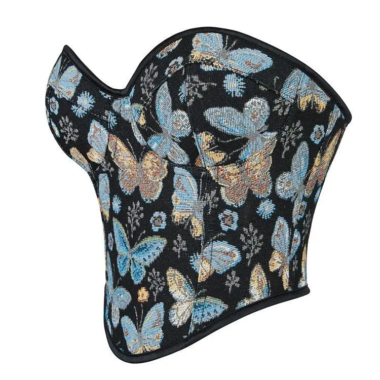 Corset Bustier Renaissance Brocart Papillon – Image 4