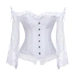 Corset Bustier Blanc Manches Longues 2XL-6XL
