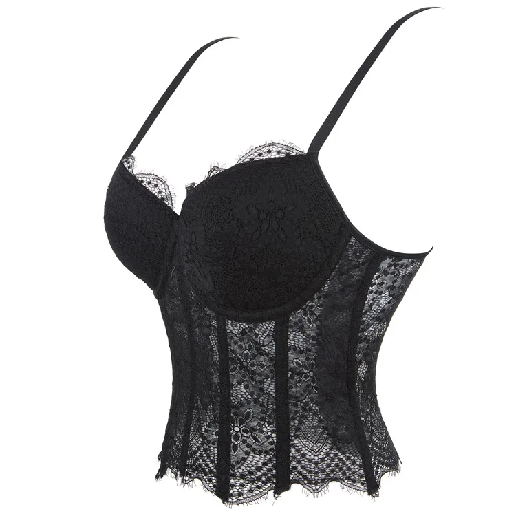 Bustier Soutien-Gorge Noir Transparent – Image 3