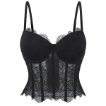 Bustier Soutien-Gorge Noir Transparent