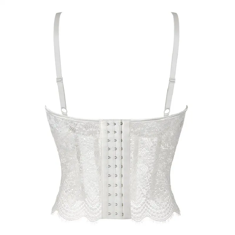Corset Soutien-Gorge Blanc en Dentelle – Image 2